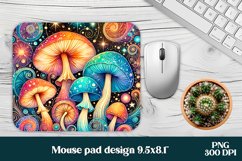 Magic mushroom mouse pad | Mystical moon mousepad Product Image 1