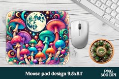Magic mushroom mouse pad | Mystical moon mousepad Product Image 1