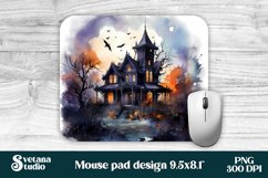 Mouse pad PNG design | Halloween haunted house sublimation