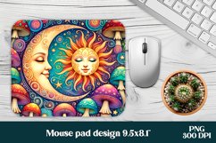 Magic mushroom mouse pad | Mystical moon mousepad Product Image 1