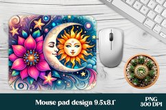 Magic mushroom mouse pad | Mystical moon mousepad Product Image 1