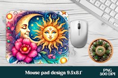 Magic mushroom mouse pad | Mystical moon mousepad Product Image 1