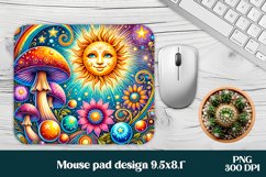 Magic mushroom mouse pad | Mystical moon mousepad Product Image 1