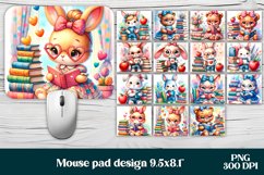 Cute animal mouse pad | Books mouse pad | Mouse pad bundle Product Image 1