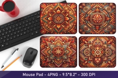 Ethnic Style Mouse Pad Sublimation PNG 4 Designs Product Image 1