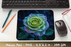 Blue Rose Mousepad Sublimation PNG Product Image 1