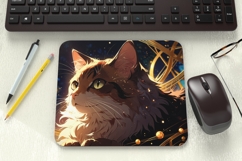 Fantasy Anime Cat Mouse Pad PNG Sublimation Design Product Image 1
