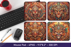 Ethnic Style Mouse Pad Sublimation PNG 4 Designs Product Image 1
