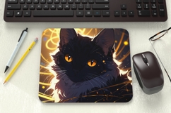 Fantasy Anime Cat Mouse Pad PNG Sublimation Design Product Image 1
