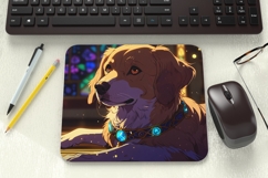 Fantasy Anime Dog Mouse Pad PNG Sublimation Design Product Image 1
