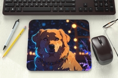 Fantasy Anime Dog Mouse Pad PNG Sublimation Design Product Image 1