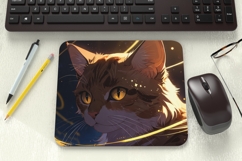 Fantasy Anime Cat Mouse Pad PNG Sublimation Design Product Image 1