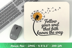Motivation dandelion Mousepad Sublimation PNG Product Image 1