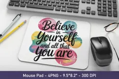 Believe in Yourself Quote PNG Motivational Sublimation Print Product Image 4