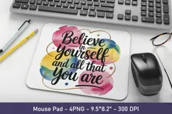 Believe in Yourself Quote PNG Motivational Sublimation Print Product Image 2