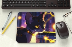 Fantasy Anime Cat Mouse Pad PNG Sublimation Design Product Image 1