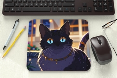 Fantasy Anime Cat Mouse Pad PNG Sublimation Design Product Image 1