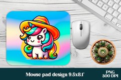 Cute unicorn mousepad sublimation bundle | Mousepad PNG Product Image 3