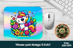 Cute unicorn mousepad sublimation bundle | Mousepad PNG Product Image 5