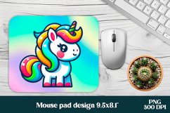 Cute unicorn mousepad sublimation PNG | Mousepad PNG Product Image 1