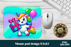 Cute unicorn mousepad sublimation PNG | Mousepad PNG Product Image 1