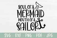 Funny SVG | Soul Of A Mermaid Mouth Of A Sailor Product Image 2