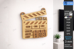 Movie Tracker Laser Cut | Movies Watched Counter |Wall Decor Product Image 1