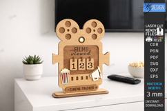 Movie Tracker Laser Cut | Movies Watched Counter |Wall Decor Product Image 1