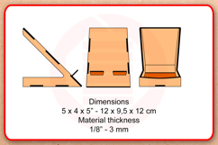 Laser cut Cell phone stand holder Laser cutting SVG file DIY Product Image 2