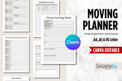 Canva Moving Checklist, Printable Planner PDF Product Image 8