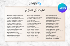Canva Moving Checklist, Printable Planner PDF Product Image 3
