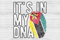 It's in my DNA Mozambique Flag Fingerprint PNG Sublimation Product Image 1