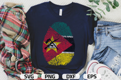 Mozambique SVG, Mozambique Flag Fingerprint, SVG PNG DXF EPS Product Image 1