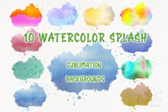 Watercolor PNG sublimation background bundle. Watercolor Product Image 1