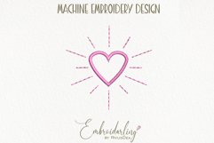 Tiny Heart Machine embroidery design. Love embroidery Product Image 1