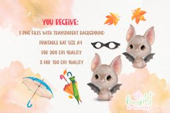 Cute BAT PNG | Baby bat sublimation | Animals clipart Product Image 2