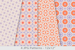 Abstract geometric &amp; flora seamless paper pattern Product Image 1