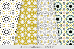 Abstract geometric &amp; flora seamless paper pattern Product Image 1