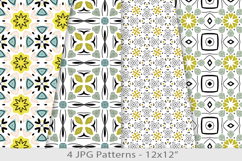Abstract geometric &amp; flora seamless paper pattern Product Image 1