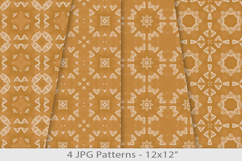 Abstract geometric &amp; flora seamless paper pattern Product Image 1