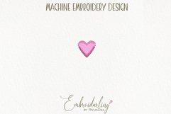 Tiny Heart Machine embroidery design. Love embroidery Product Image 1