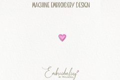 Tiny Heart Machine embroidery design. Love embroidery Product Image 1