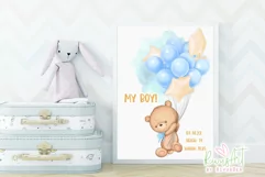 Bear with balloons PNG | Baby bear sublimation | Balloons Product Image 2