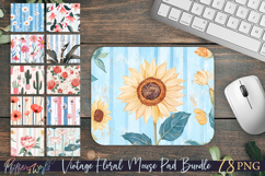 Rustic Vintage Floral Mouse Pad Bundle Distressed Farmhouse Product Image 1