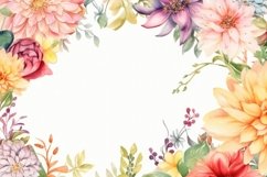 Floral watercolor arrangement on white background Product Image 1