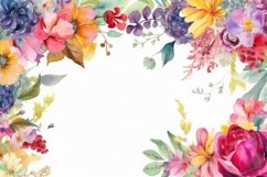 Floral watercolor arrangement on white background Product Image 1