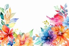 Floral watercolor arrangement on white background Product Image 1