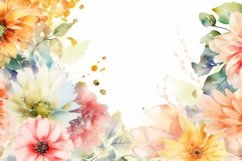 Floral watercolor arrangement on white background Product Image 1