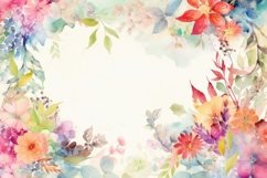 Floral watercolor arrangement on white background Product Image 1