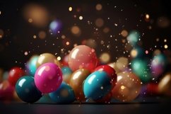 Festive balloons birthday background Product Image 1